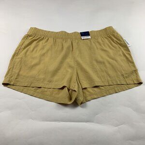 Old Navy Sandstorm Linen Blend High Rise Comfort Waistband Shorts 2X New